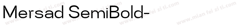 Mersad SemiBold字体转换